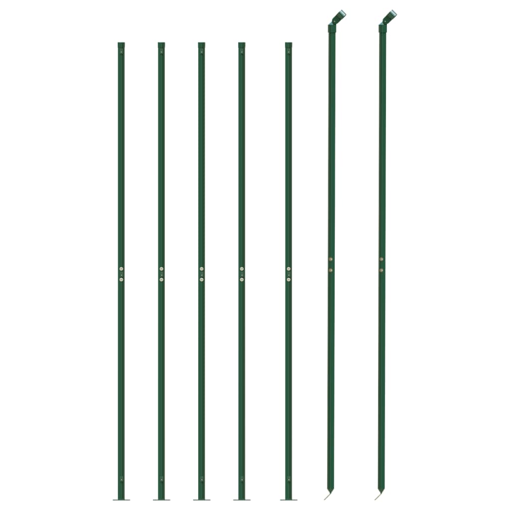 Wire Mesh Fence with Flange Green 1.8x10 m