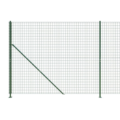 Wire Mesh Fence with Flange Green 1.8x10 m