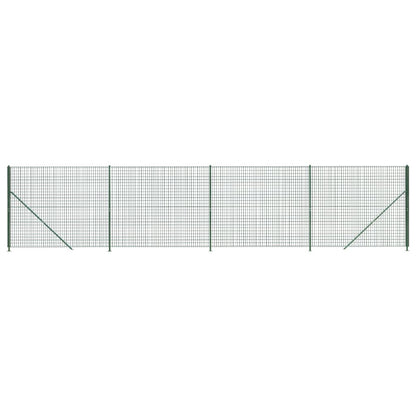 Wire Mesh Fence with Flange Green 2x10 m