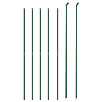 Wire Mesh Fence with Flange Green 2x10 m