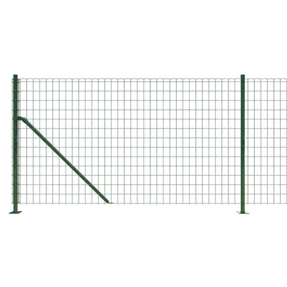 Wire Mesh Fence with Flange Green 1x25 m