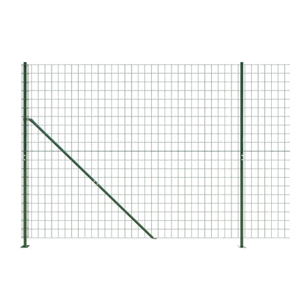 Wire Mesh Fence with Flange Green 1.6x10 m