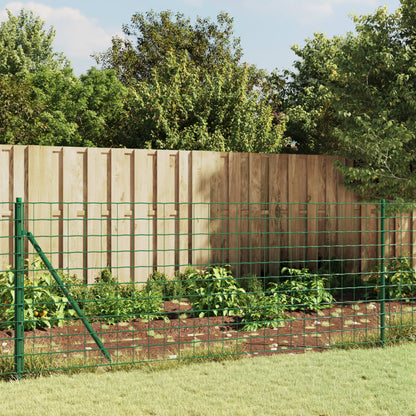 Wire Mesh Fence with Flange Green 0.8x10 m