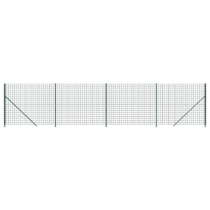 Wire Mesh Fence with Flange Green 2x10 m