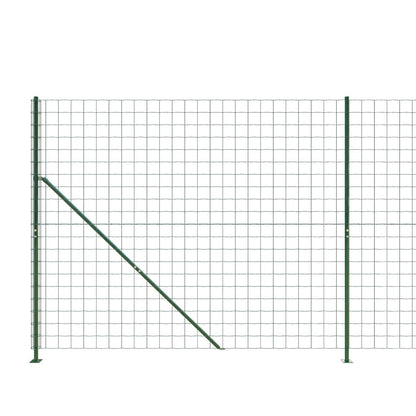 Wire Mesh Fence with Flange Green 2x10 m