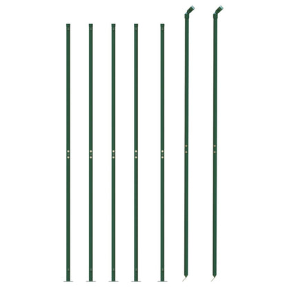 Wire Mesh Fence with Flange Green 2.2x10 m