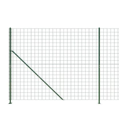 Wire Mesh Fence with Flange Green 2x25 m