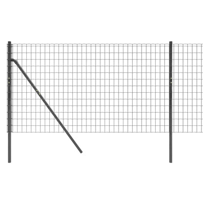 Wire Mesh Fence Anthracite 0.8x10 m Galvanised Steel