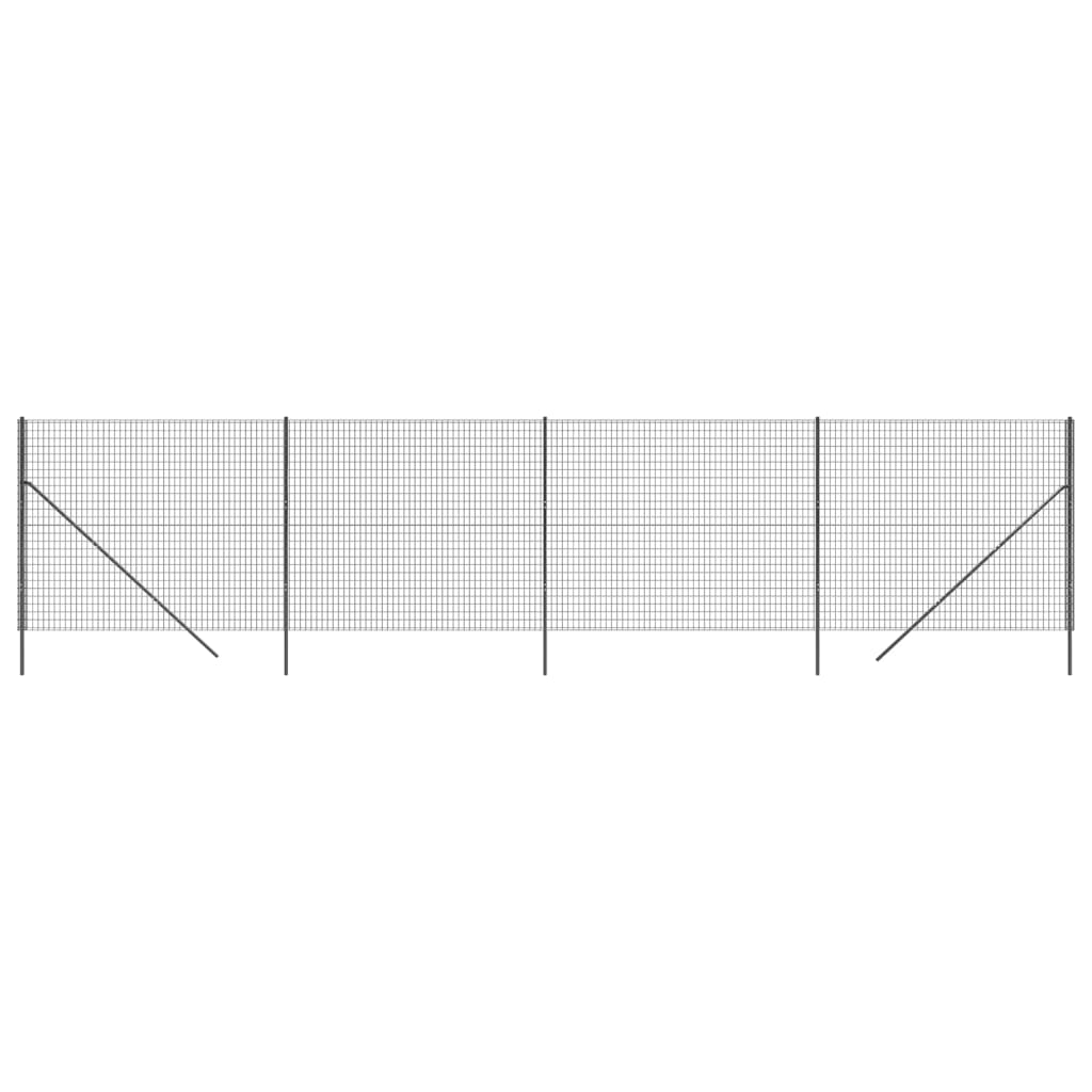 Wire Mesh Fence Anthracite 1.8x10 m Galvanised Steel