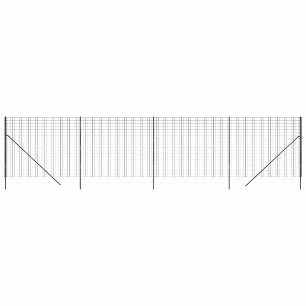 Wire Mesh Fence Anthracite 2x10 m Galvanised Steel