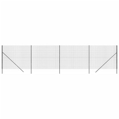 Wire Mesh Fence Anthracite 2x10 m Galvanised Steel