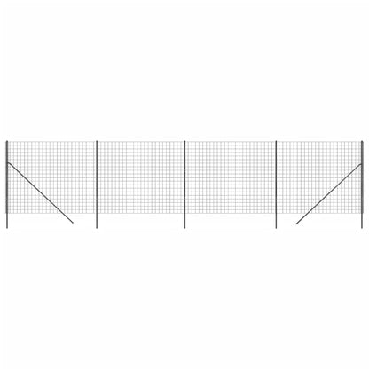 Wire Mesh Fence Anthracite 1.6x10 m Galvanised Steel