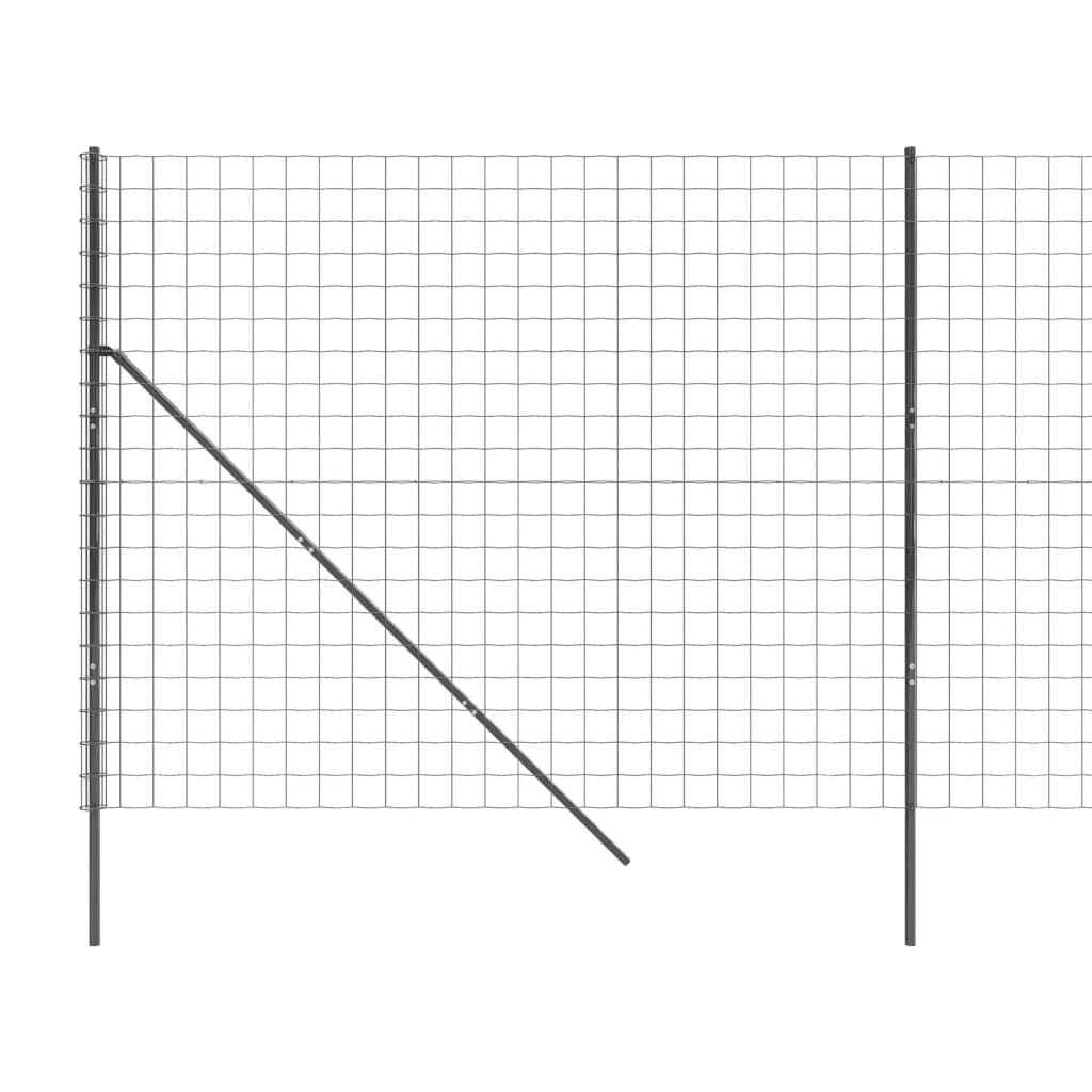 Wire Mesh Fence Anthracite 2.2x10 m Galvanised Steel