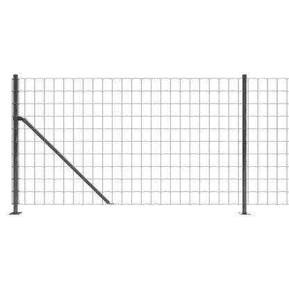 Wire Mesh Fence with Flange Anthracite 1.1x10 m