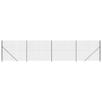 Wire Mesh Fence with Flange Anthracite 1.8x10 m