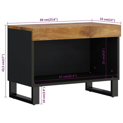 TV Cabinet 60x33x43.5 cm Solid Wood Mango