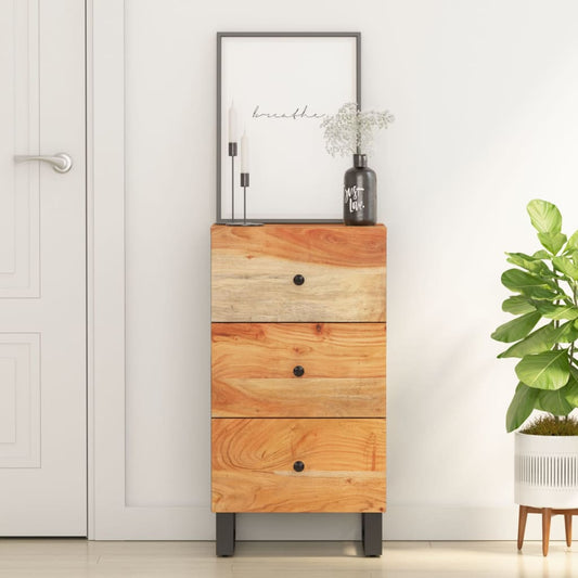 Sideboard with 3 Drawers 40x33.5x75 cm Solid Wood Acacia