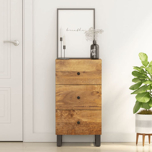 Sideboard with 3 Drawers 40x33.5x75 cm Solid Wood Mango