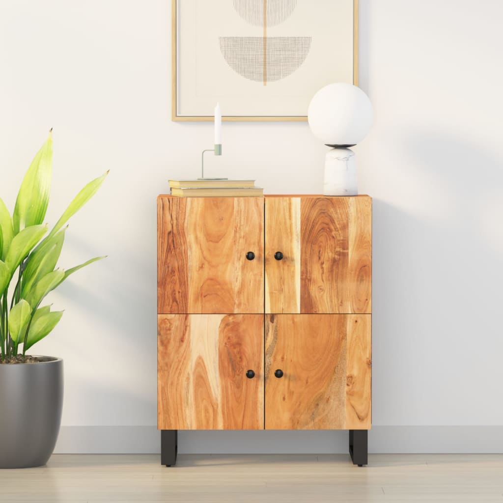 Sideboard with 4 Doors 60x33x75 cm Solid Wood Acacia