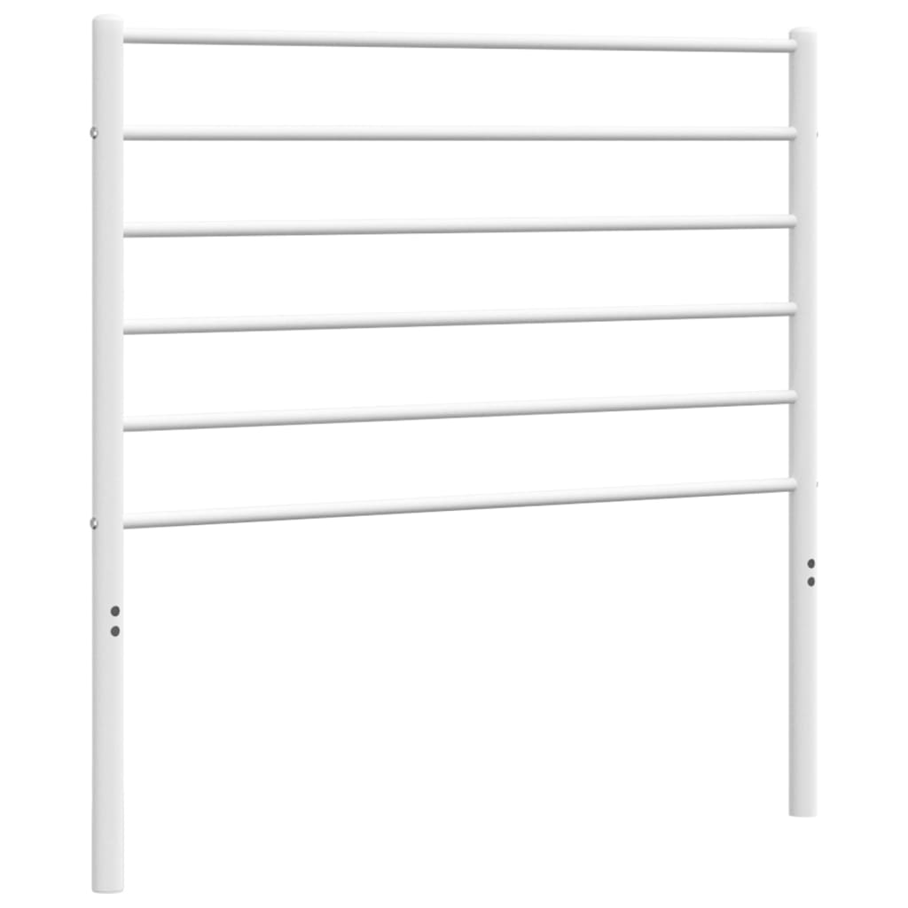 Metal Headboard White 90 cm