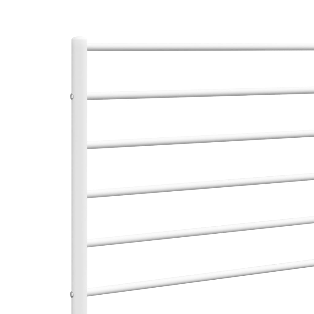 Metal Headboard White 90 cm