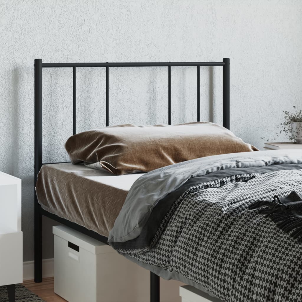 Metal Headboard Black 75 cm