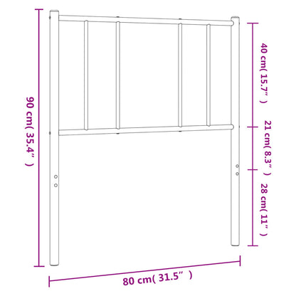 Metal Headboard Black 75 cm