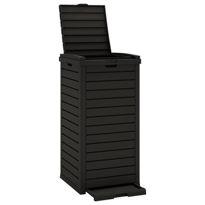 Outdoor Garbage Bin Black 41x41x86 cm Polypropylene