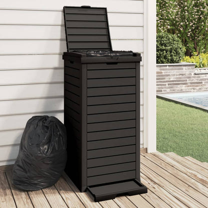 Outdoor Garbage Bin Black 41x41x86 cm Polypropylene