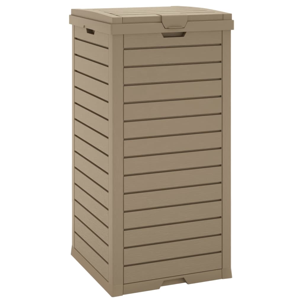 Outdoor Garbage Bin Light Brown 41x41x86 cm Polypropylene