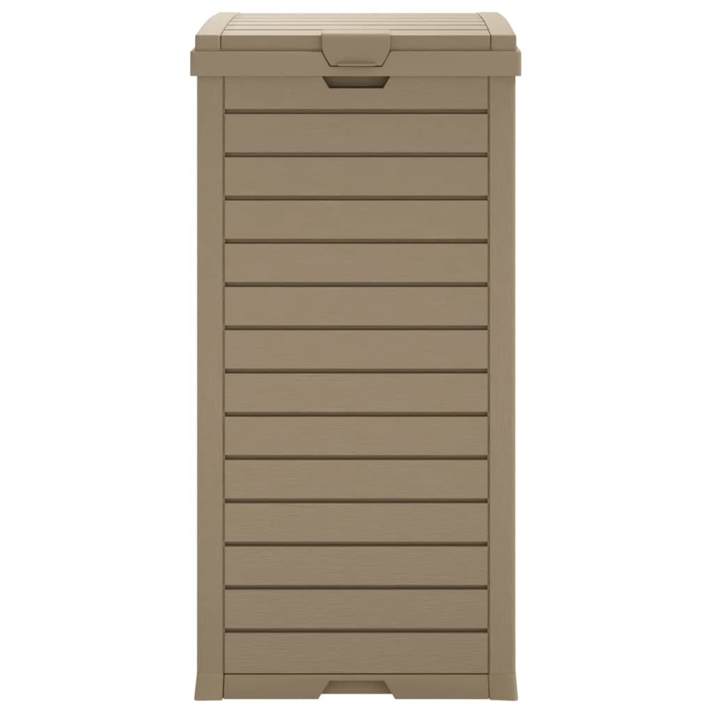 Outdoor Garbage Bin Light Brown 41x41x86 cm Polypropylene