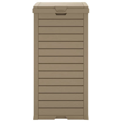 Outdoor Garbage Bin Light Brown 41x41x86 cm Polypropylene