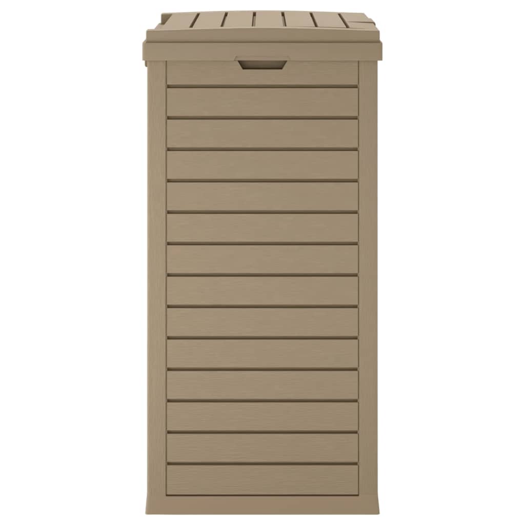 Outdoor Garbage Bin Light Brown 41x41x86 cm Polypropylene