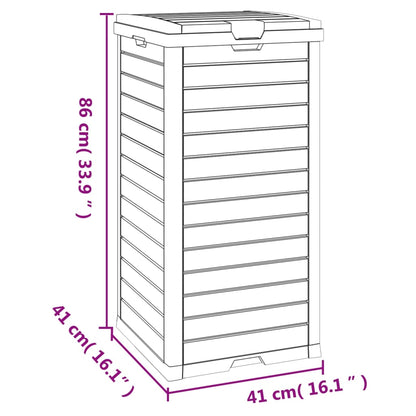 Outdoor Garbage Bin Light Brown 41x41x86 cm Polypropylene