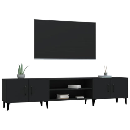 TV Cabinet Black 180x31.5x40 cm Engineered Wood