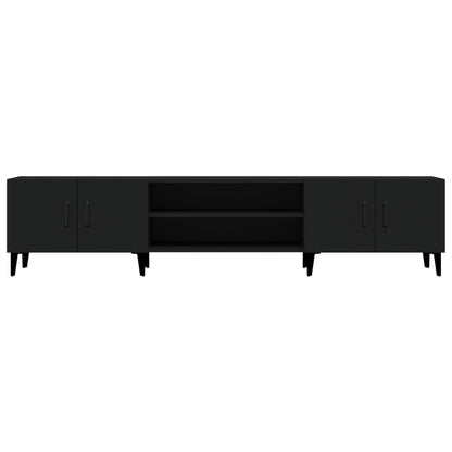 TV Cabinet Black 180x31.5x40 cm Engineered Wood