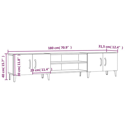 TV Cabinet Sonoma Oak 180x31.5x40 cm Engineered Wood