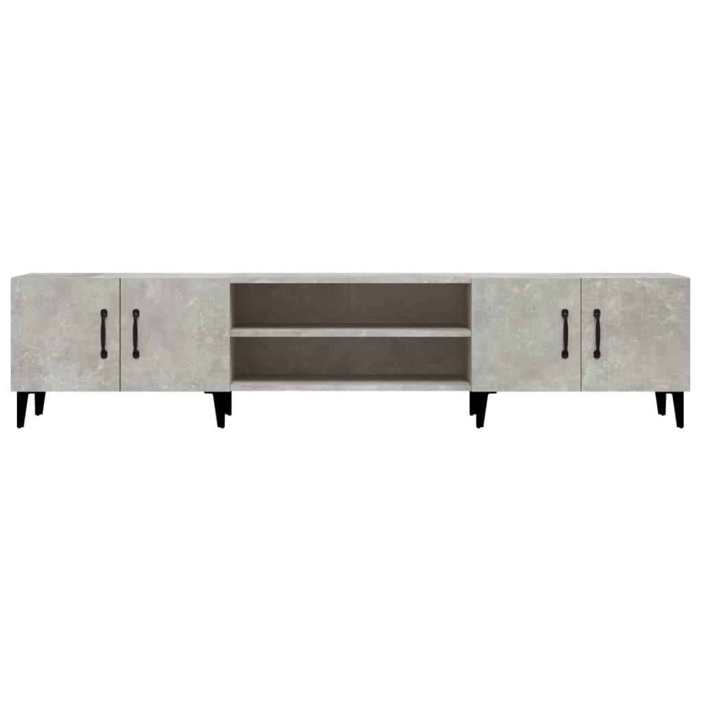 TV Cabinet Concrete Grey 180x31.5x40 cm Engineered Wood