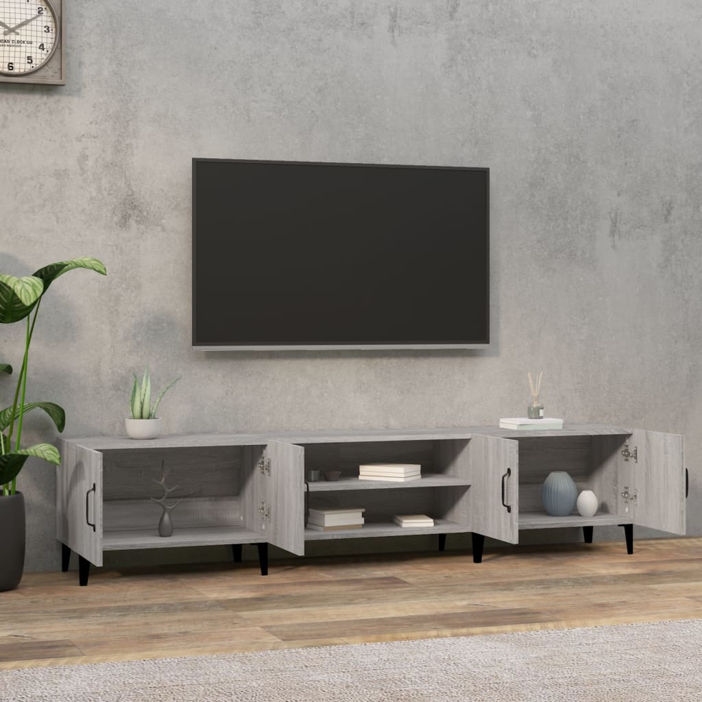 TV Cabinet Grey Sonoma 180x31.5x40 cm Engineered Wood