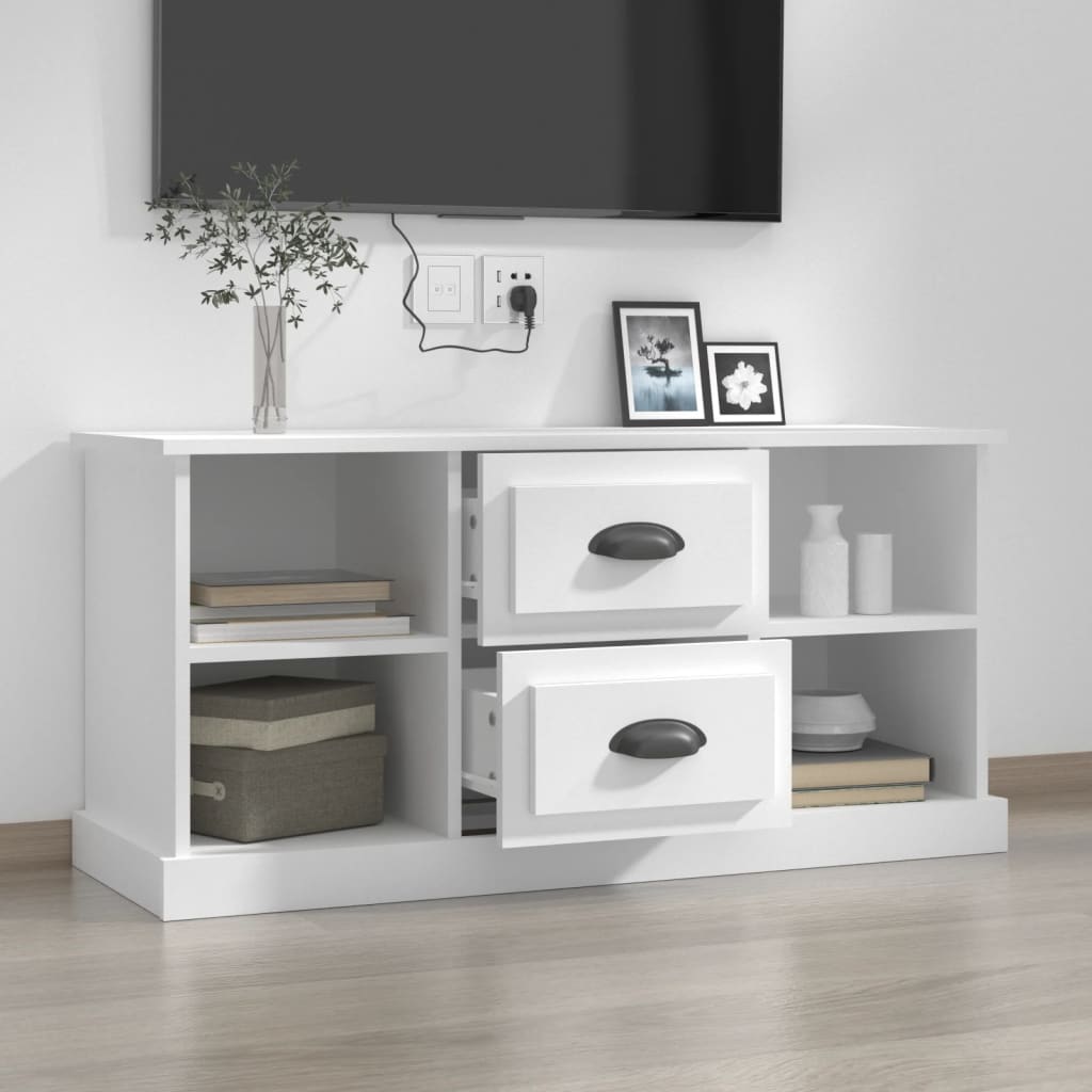 TV Cabinet White 99.5x35.5x48 cm Engineered Wood