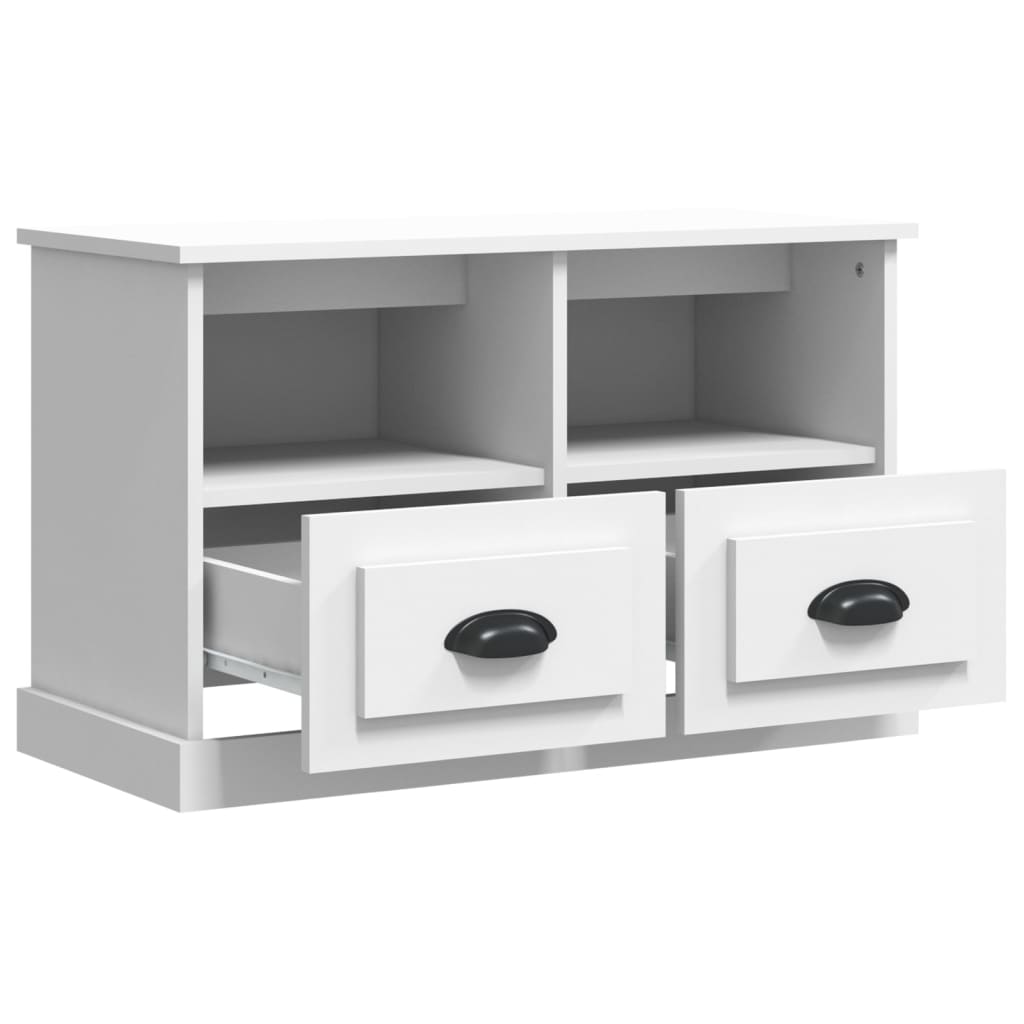 TV Cabinet White 80x35x50 cm Engineered Wood