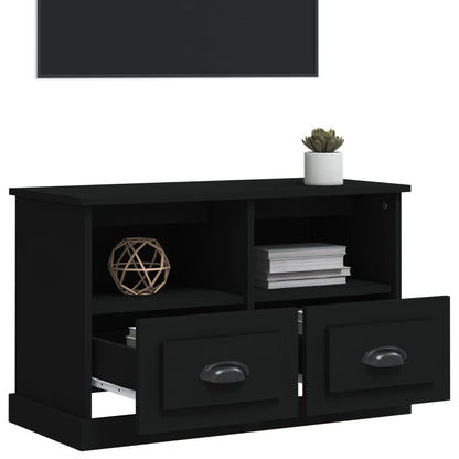 TV Cabinet Black 80x35x50 cm Engineered Wood