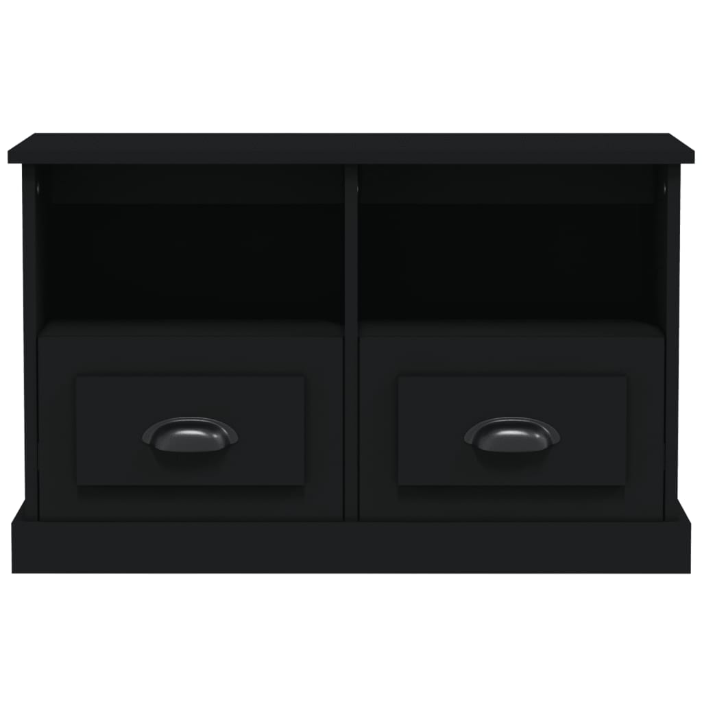 TV Cabinet Black 80x35x50 cm Engineered Wood