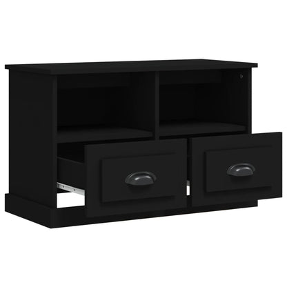 TV Cabinet Black 80x35x50 cm Engineered Wood