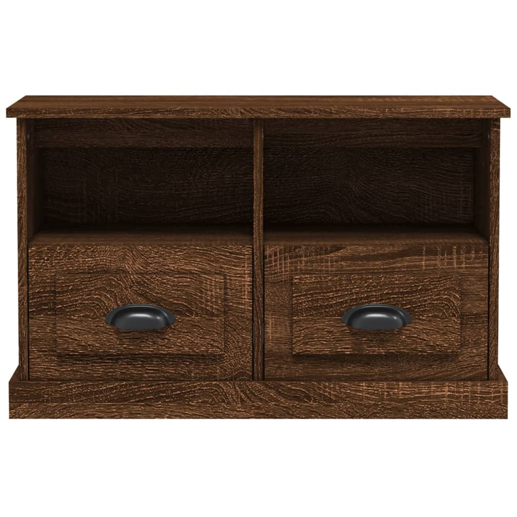 TV Cabinet Brown Oak 80x35x50 cm Engineered Wood