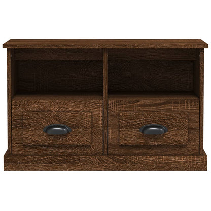 TV Cabinet Brown Oak 80x35x50 cm Engineered Wood