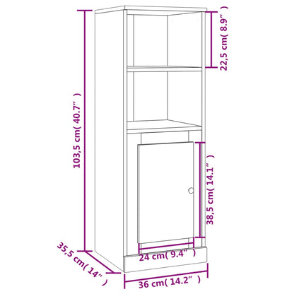 Highboard White 36x35.5x103.5 cm Engineered Wood