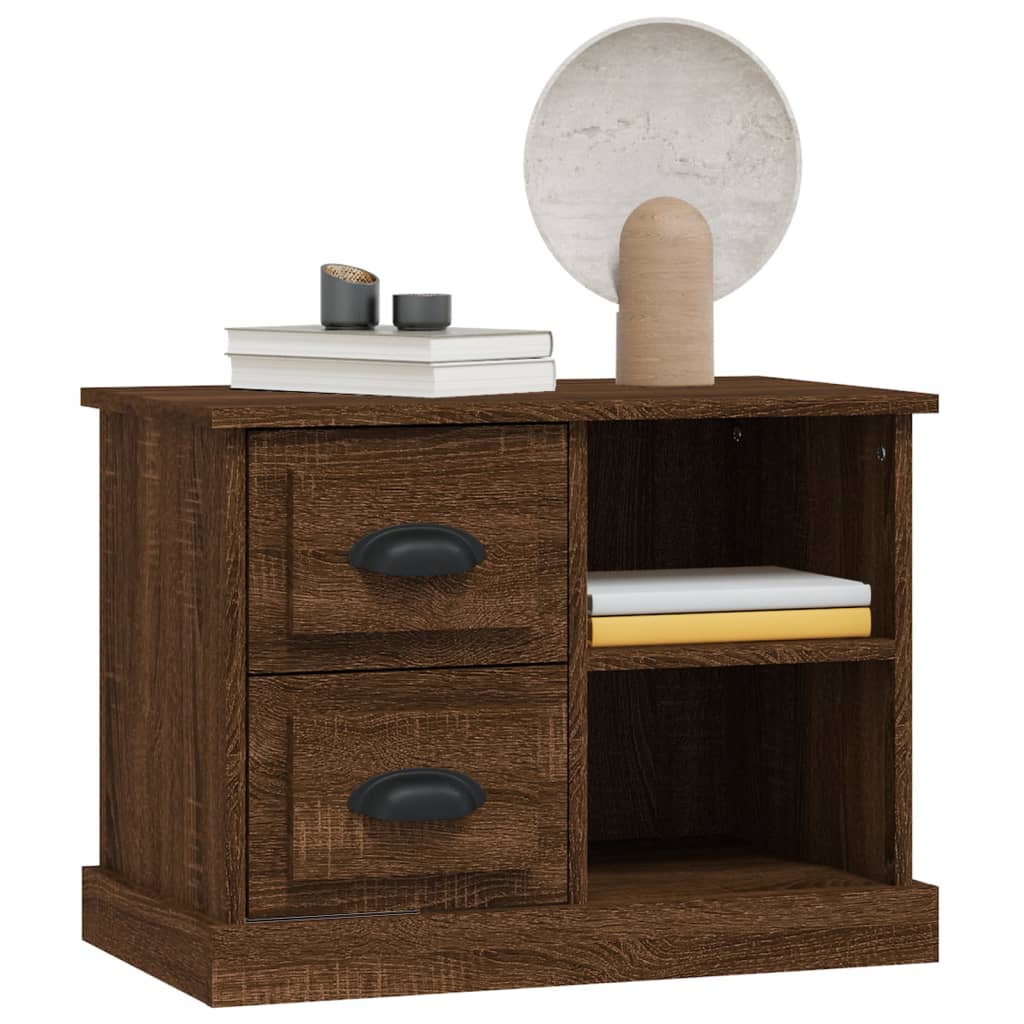 Bedside Cabinet Brown Oak 60x35.5x45 cm