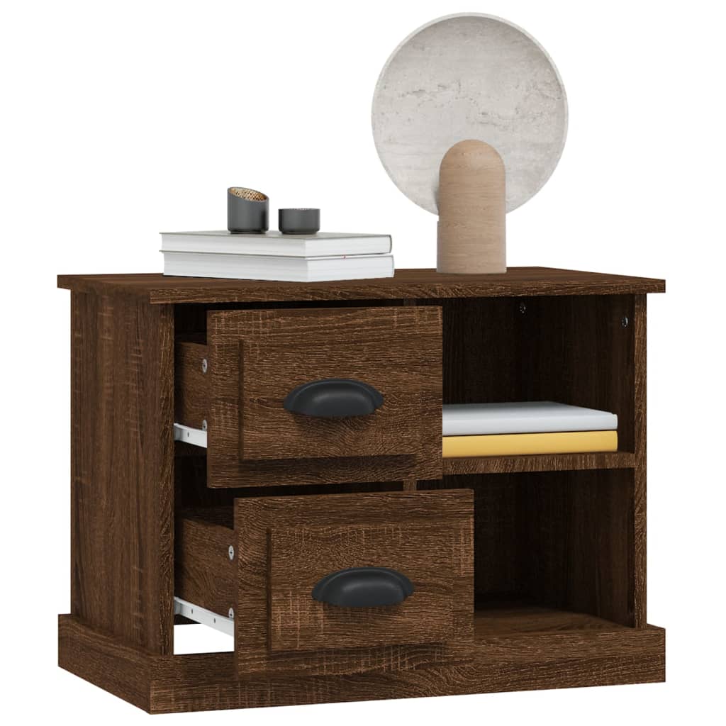 Bedside Cabinet Brown Oak 60x35.5x45 cm