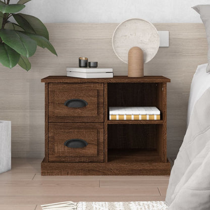 Bedside Cabinet Brown Oak 60x35.5x45 cm